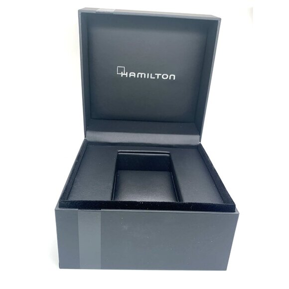 Hamilton Watch Box Presentation Black Cardboard Display Empty - Picture 1 of 11